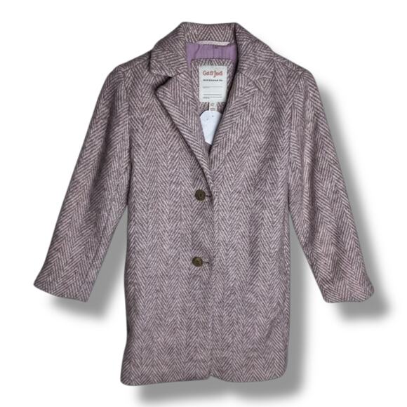 Girls' Faux Wool Jacket - Cat & Jack™ Mauve M - Picture 1 of 2
